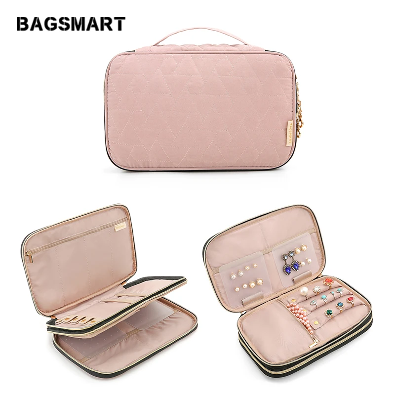 BAGSMART дорожная женская сумка для ювелирных изделий Двухслойное ожерелье