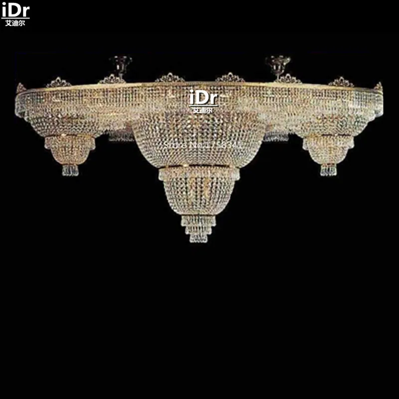 Люстры Золотая Звезда фойе отеля люстра лампа большой роскошный отель 250 см L x 100 W