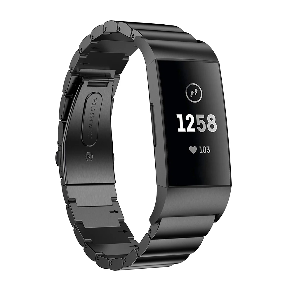 Металлический ремешок для часов из нержавеющей стали Fitbit Charge 3 сменный Браслет