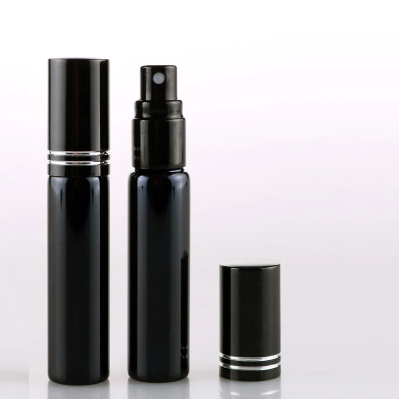 10ml Black Plating UV Portable Glass Perfume Spray Bottles Atomizer Travel Women Parfum Makeup Setting Spray Bottle 100pcs/lot