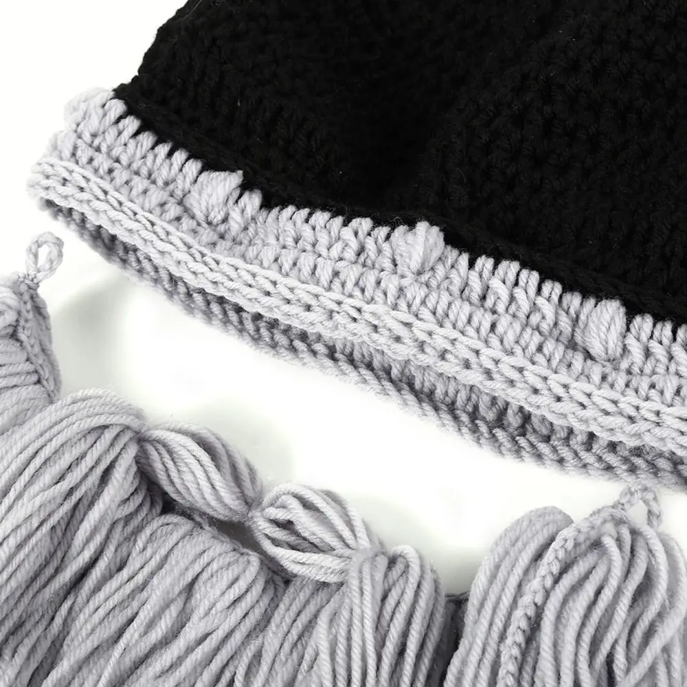 Горячая Мужская Варвара Vagabond Viking Beanie Рог шапки ручной работы зима теплый день рождения Прохладный Подарки Забавный кляп шапка на Хэллоуин