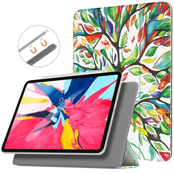 Чехол MoKo для iPad Pro 11 [Поддержка магнитно прикрепить заряд/пара] тонкий легкий смарт-чехол-подставка с автоматическим пробуждением - Цвет: luckytree
