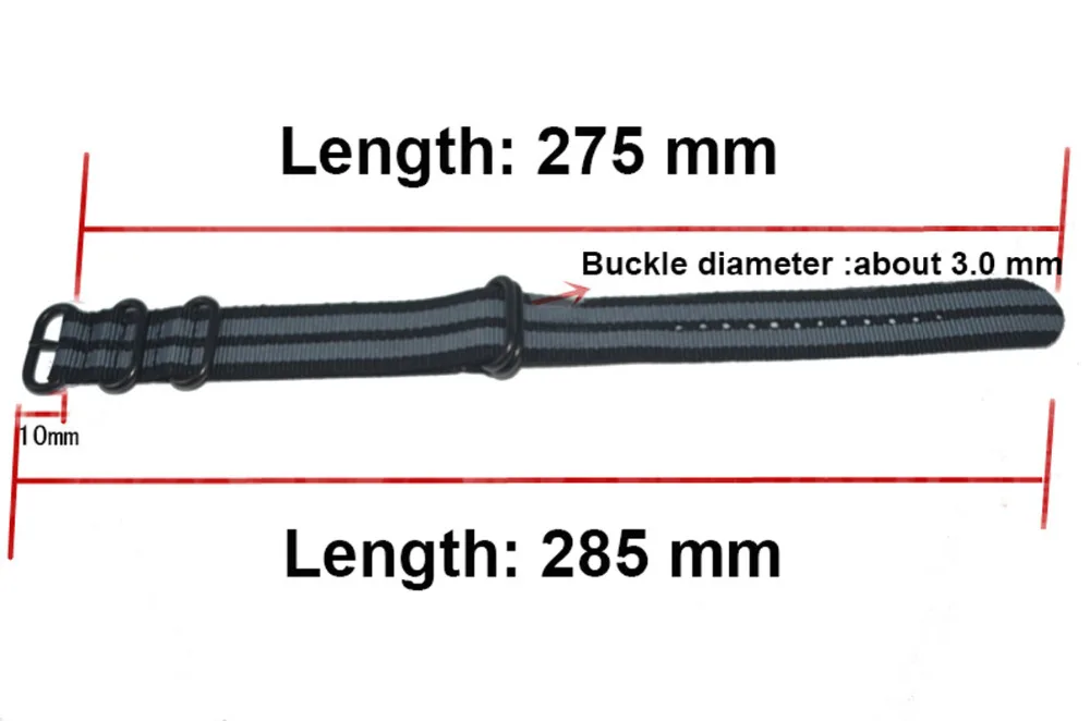 1 шт. качественный нейлоновый ремешок для часов 22 мм Zulu NATO 3 0 с пряжкой спортивных