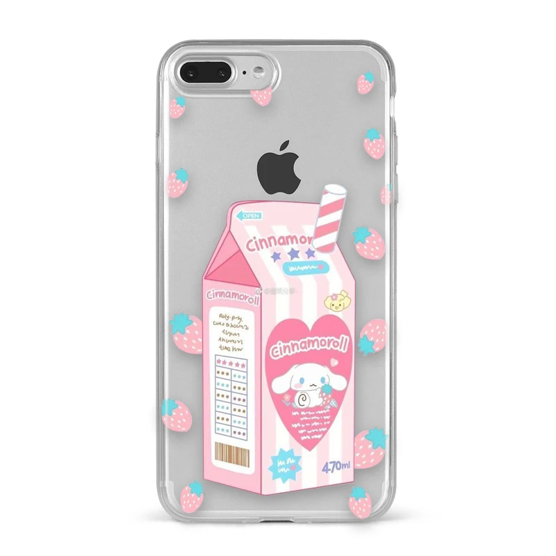 Милые Мультяшные животные Kawaii розовый Кот молоко чехол для телефона для Apple iPhone 8 7 6 6S Plus X 5 5S SE XS XR XS MAX Funda чехол для девочек - Цвет: TPU