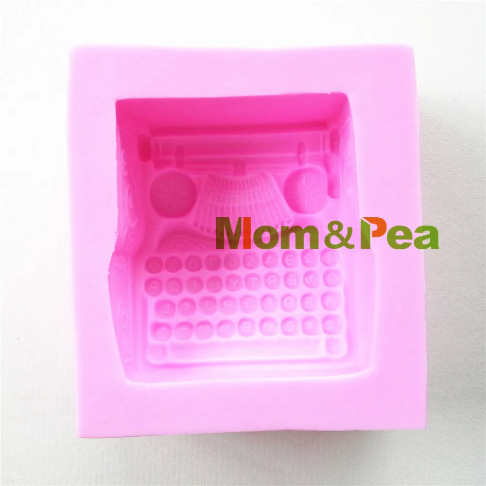 Mom&ampPea 0873 Free Shipping Typewriter Shaped Silicone Mold Soap Cake Decoration Fondant 3D Food Grade | Дом и сад