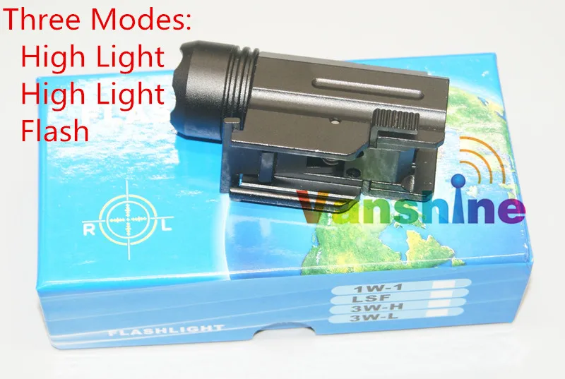 Quick Release тактический светодиодный фонарик Cree для Glock 17 19 20 21 22 23 с мм Weaver или Picatinny rail