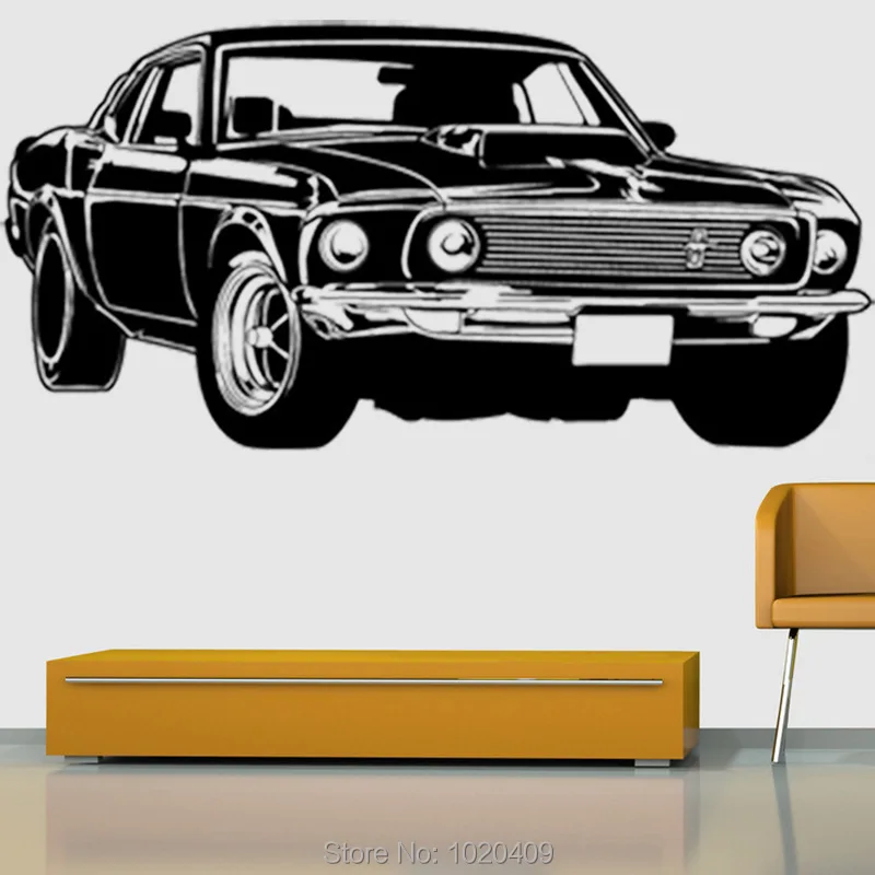 Шелби GT Ford Mustang мышечная Наклейка на стену DIY Декор для дома ПВХ обои детская
