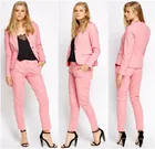 2019 розовые женские костюмы на заказ для офиса и работы, женские облегающие повседневные Костюмы для вечевечерние и выпускного вечера, женские костюмы, женская одежда