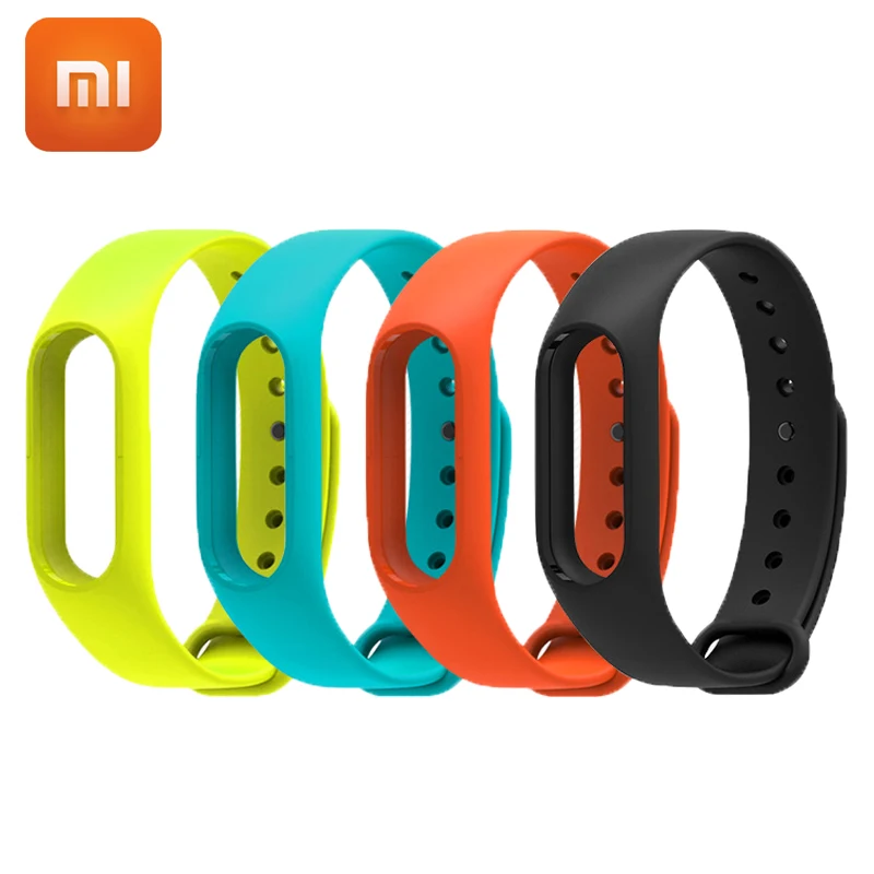 Оригинальный ремешок для Xiaomi mi band 2 Силиконовый цветной браслет Mi Band