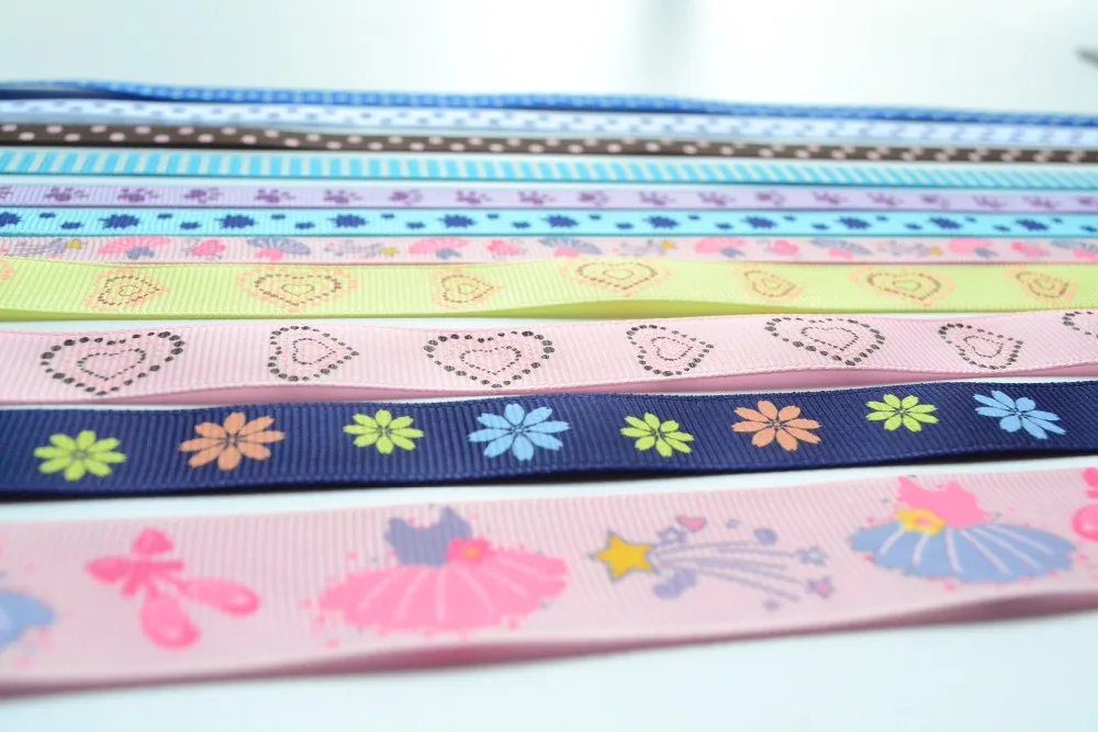 5 ярдов мульти смешанные печатные Grosgrain ленты одежды Швейные hairbow подарочная