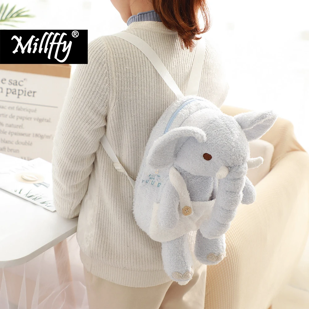 Millffy милый мультяшный японский слон Плюшевый Рюкзак мягкий peluche животные sackpack школьная сумка для девочек детские подарки