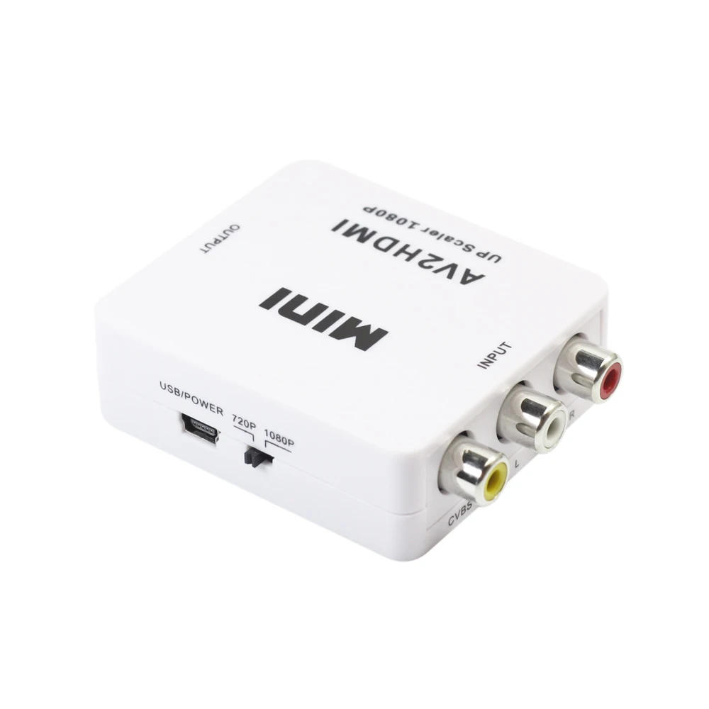 AIXXCO MINI AV to HDMI Audio Converter RCA Male Female Signal Switch Box 1080P for TV VHS VCR DVD | Электроника