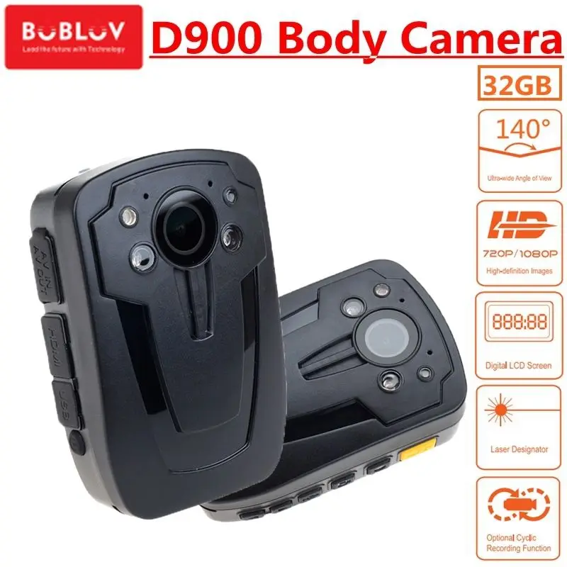 BOBLOV Body camera Mini D900 Novatek 96650 32GB HD1080P видеокамера портативная полицейская камера ИК