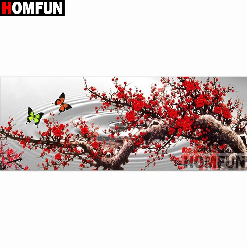 Алмазная живопись HOMFUN A15914 полноразмерная/круглая 5D Вышивка крестиком цветок