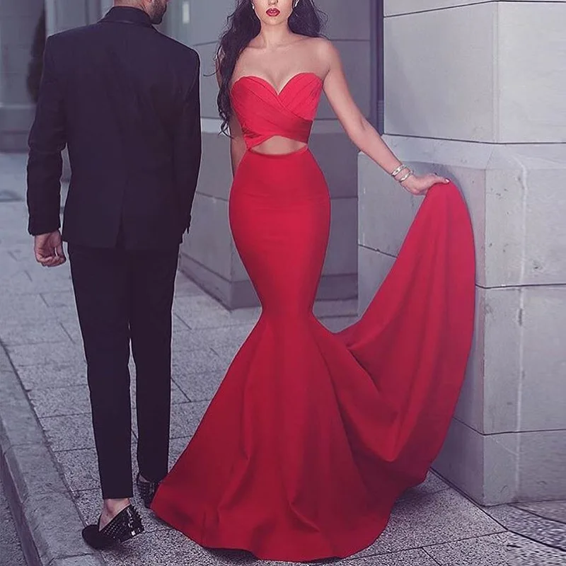 Pure Color Strapless Patchwork Maxi Party Club Dresses for Women A Line Zipper Summer Elegant Sexy Vestidos|Женские платья| |