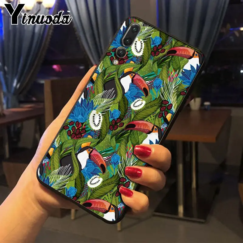 Чехол для телефона Yinuoda Tropical plants Toucan Parrot Huawei nova 3i P20Lite P10 Plus Mate10Lite Mate20 P20 Pro
