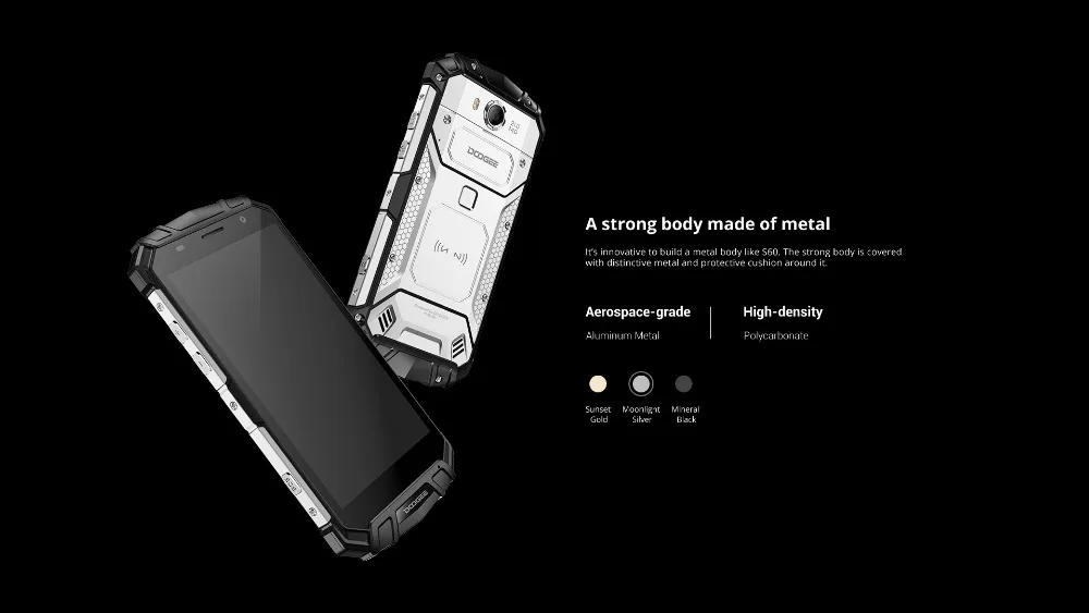 DOOGEE S60 IP68 Водонепроницаемый 4G смартфон Helio P25 Octa Core 6 Гб 64 Гб 5," Android 7,0 5580 мА/ч, 21.0MP Беспроводной Быстрая зарядка для мобильного телефона