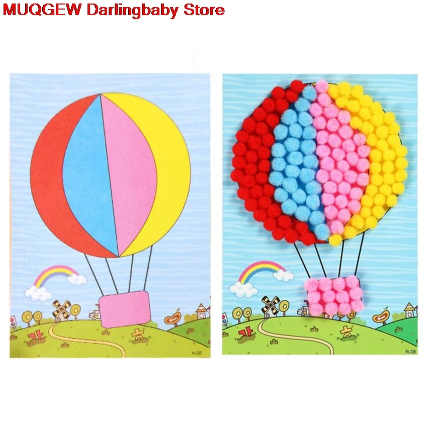 Креативные игрушки DIY плюшевые наклейки для рисования шариками Обучающие ручной