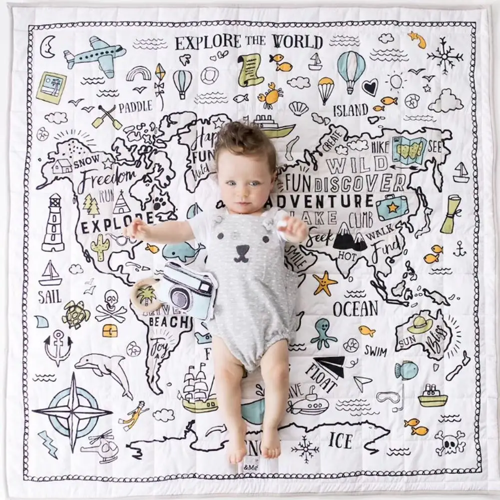 Детский коврик для комнаты новое украшение карта приключений мира детских игр