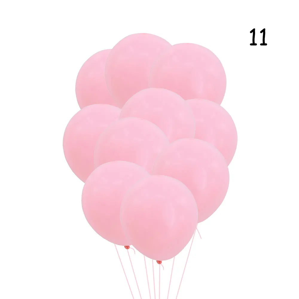 10pcs Macaron 11 1" с днем рождения буквенные шары с 10" День Рождения украшения Детские украшения для детского праздника Макарон воздушный шар - Цвет: 10pcs Macaron 11