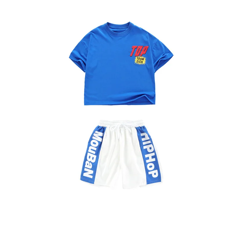 Детская одежда в стиле хип хоп Футболка для бега большого размера Топы