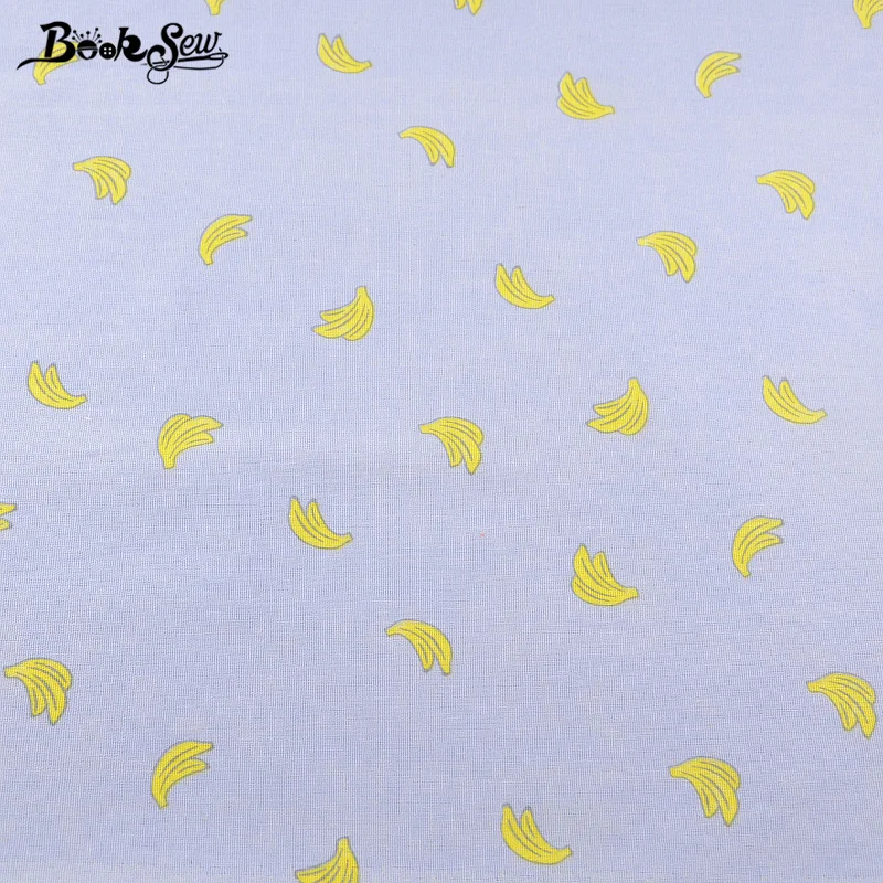 Booksew Banana Pattern Home Textile Cotton Linen Fabric Sewing Material Tissu Tablecloth Pillow Bag Curtain Cushion Zakka CM|cotton linen