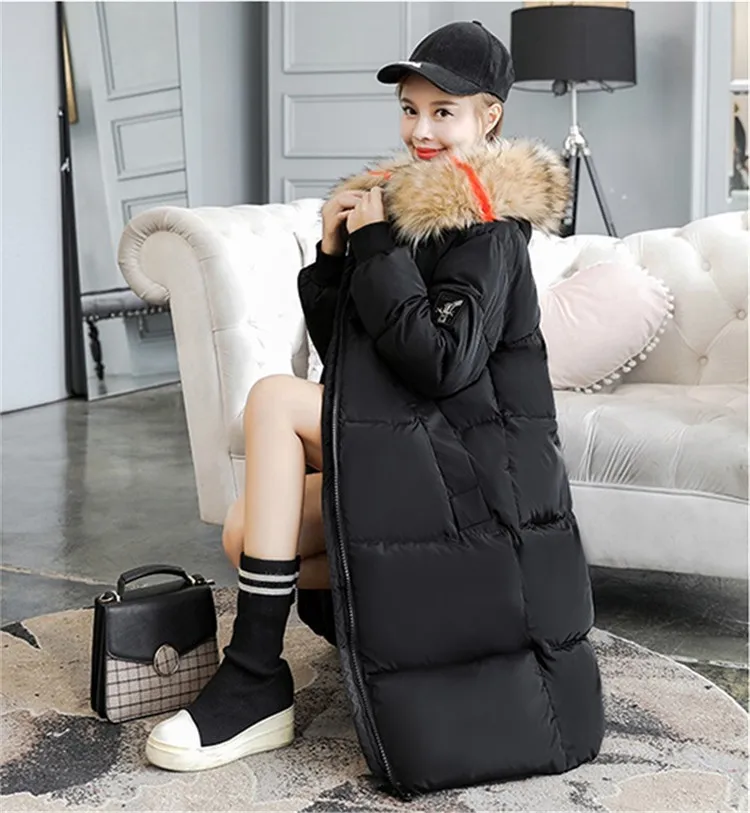 Большие размеры, XL-7XL, зимние парки, женские пуховики, хлопковые куртки, меховой воротник, с капюшоном, утепленные пальто, женские длинные базовые пальто, верхняя одежда, G202