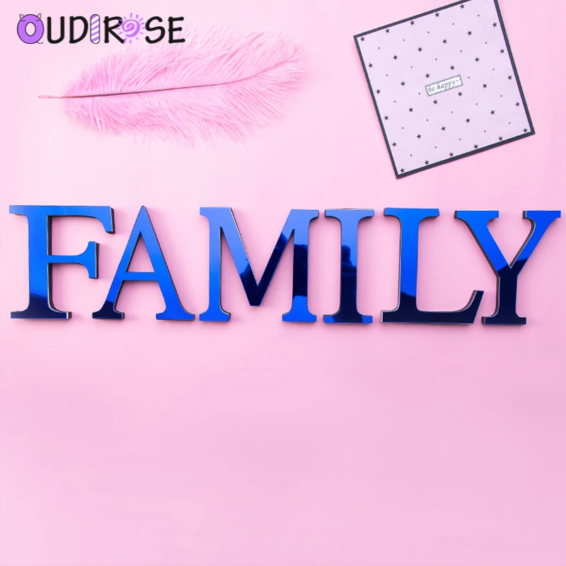 OUDIROSE 1 шт. синие акриловые английские буквы сделай сам персональное имя дизайн