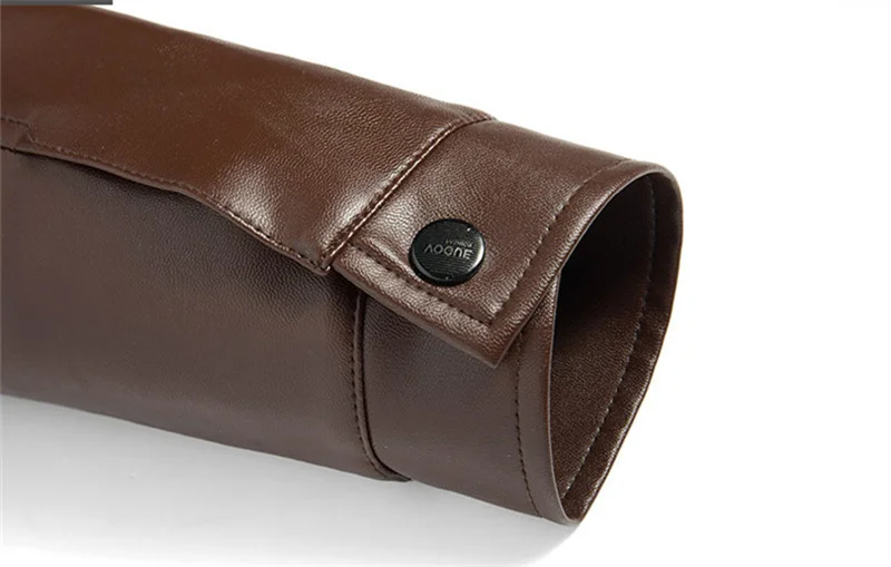 

XingDeng Leather warm Zipper Casual Winter PU Jackets Men Waterproof Business Male top moto clothes plus 4XL