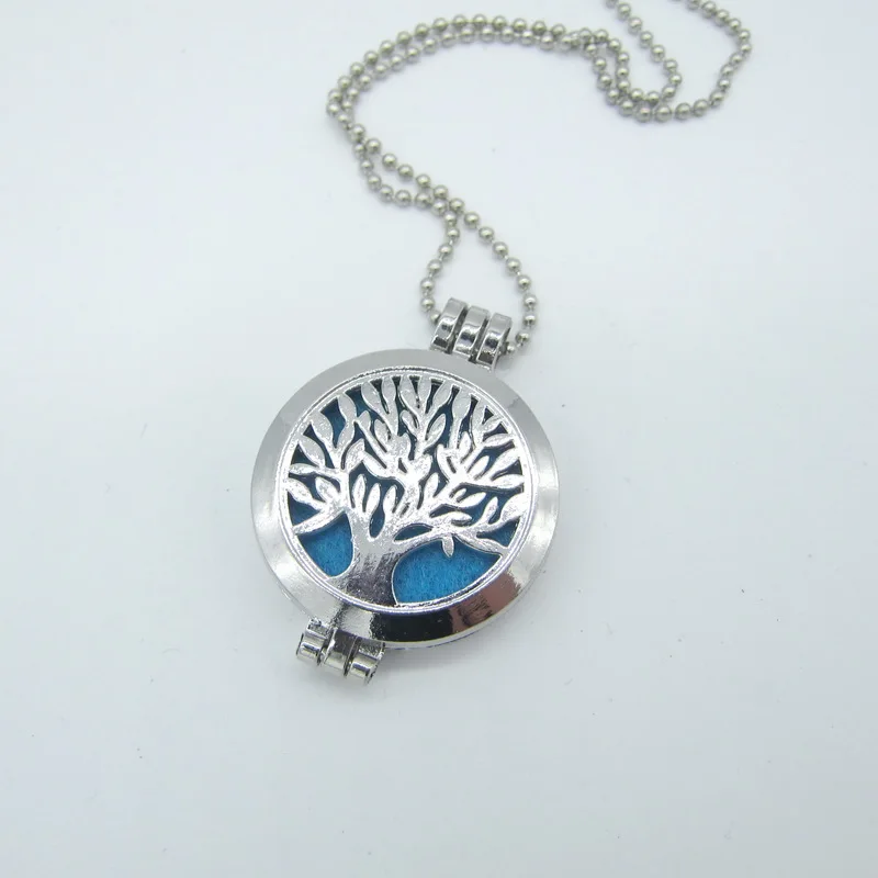 Znic сплав Openable медальон дерево шаблон DIY Духи Эфирное масло ожерелье с 8 шт