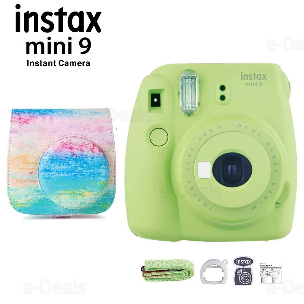 Fujifilm Instax Mini 9 мгновенная пленка для камеры светло зеленый + качественный мягкий