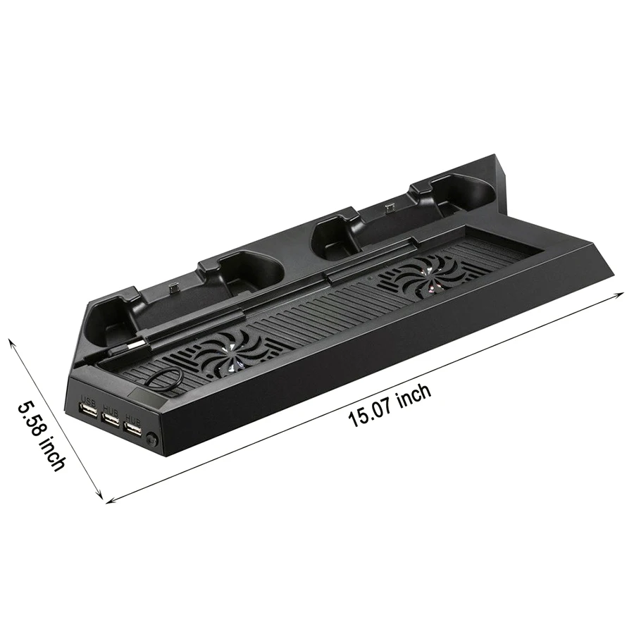 PS4 подставка для двух контроллеров Зарядное устройство зарядки док станции кулер