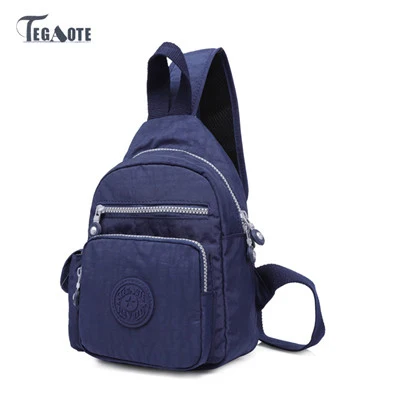 blue TEGAOTE, нагрудные сумки, мужские,, водонепроницаемые, слинг, нагрудная сумка, одноцветные, на одно плечо, сумки через плечо, многофункциональные сумки - Цвет: blue