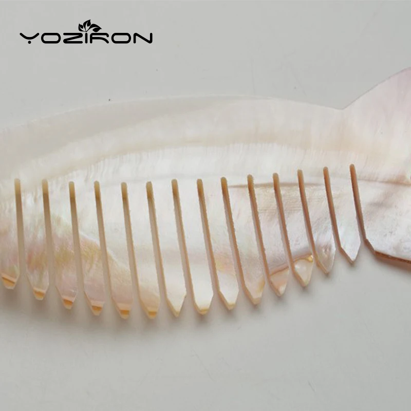 YOZIRON натуральный широкий зубной гребень для женщин ручной работы в виде ракушки
