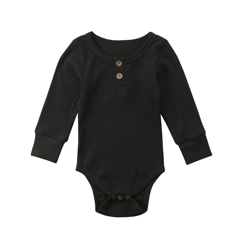 Hot Newborn Baby Girl Boy Solid Long Sleeve Romper arrival Toddler Jumpsuit Playsuit Outfits Sweater One-pieces Clothes 0-24M | Детская