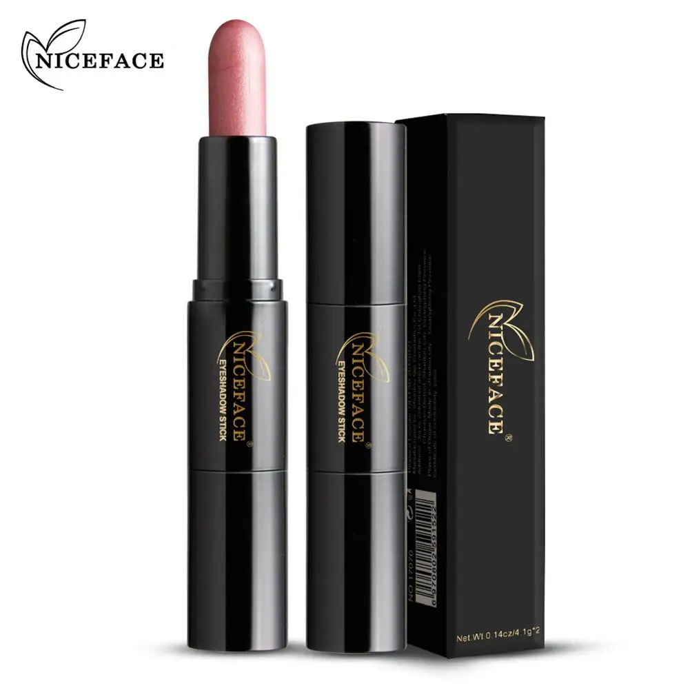 Двойные головки блеск Тени для век палка макияж красочный мерцающий