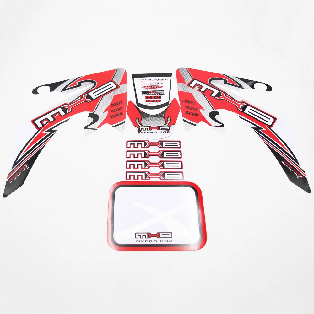 Красный MXB Байк CRF50 BAJA Автоспорт пластмассы наклейки