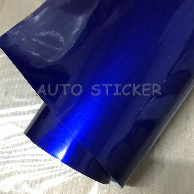 Deep Blue Metallic Glossy Chrome Vinyl Sticker For Whole Car Wrap Covering foil With Air Bubble Free Size 1.52x20m(5X67ft) | Автомобили и