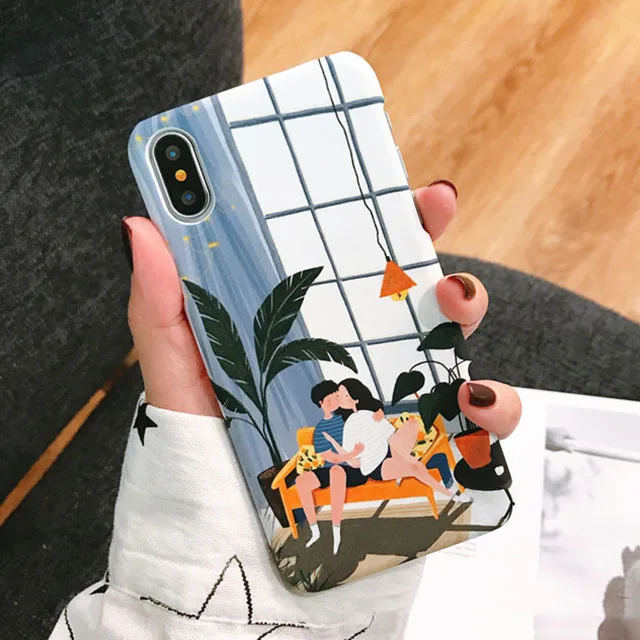 Style 3 LACK прекрасный мультфильм Пары чехол для телефона для iphone XS Max чехол для iphone X XR 8 7 6 S Plus задняя крышка красочные Жесткие ПК-Чехлы - Цвет: Style 3
