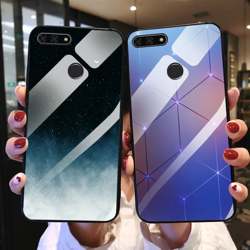 Чехол из закаленного стекла для Huawei Honor 7A Pro AUM-L29 ударопрочный глянцевый чехол 5 7