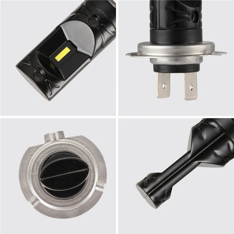WUPP светодиодный светильник s DC12V 24V H7 80W противотуманный 6500K белые высокомощные