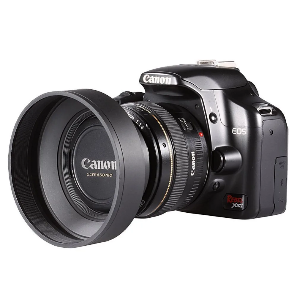 Neewer 58 мм 3 в 1 Складная Резиновая бленда для объектива CANON EOS 700D/650D/550D/400D/350D/300D/100D/60D