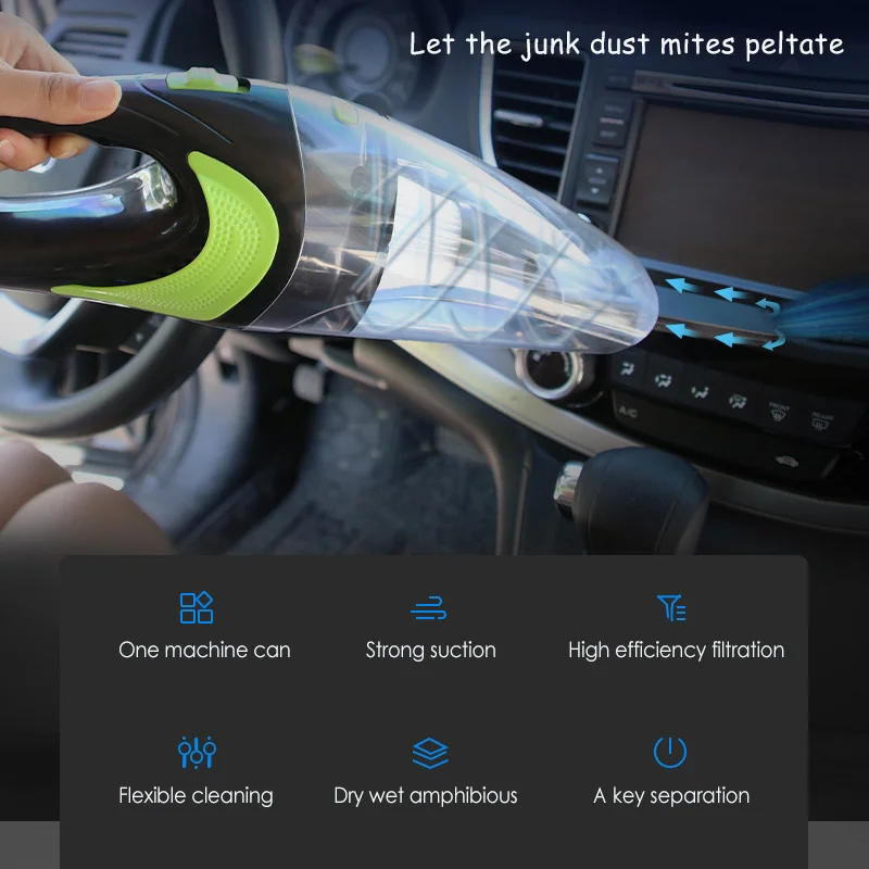 Беспроводной автомобильный пылесос с usb зарядкой для дома и автомобиля двойного
