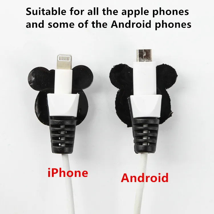 Мультяшная защита для кабеля USB управления iPhone органайзер передачи данных