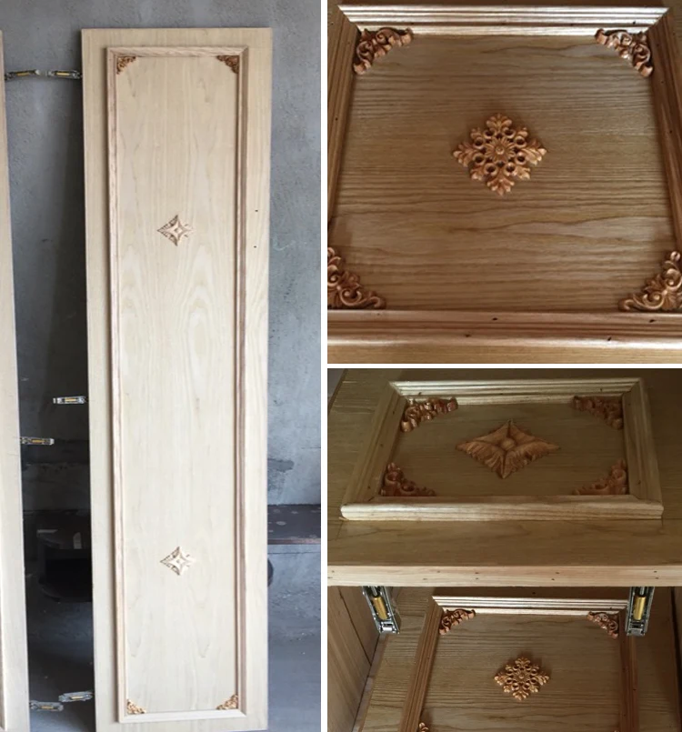 Аппликации из натурального дерева для мебели неокрашенные деревянные молдинги