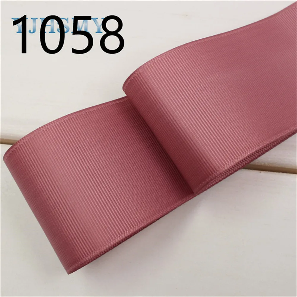 1058 YJHSMY(2 '') 50 мм 5 ярдов/лот ручная печать сплошная корсажная лента Diy аксессуары для головных уборов, Свадебная подарочная упаковка 173241 - Цвет: 1058