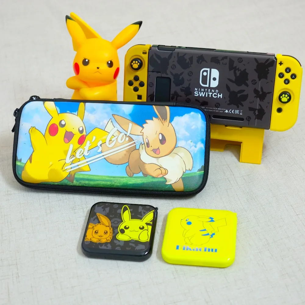 Чехол для путешествий с переключателем Let's go Pikachus Eevee Limited в виде ракушки, чехол для переноски, сумка, консоль NS, аксессуары для сумок