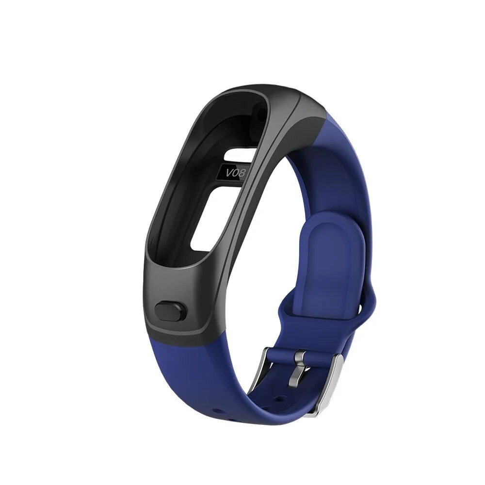 B Смарт-часы ремешок Smartband mi band сменный спортивный ТПУ классический ремешок для часов Ремешок Браслет для смарт-часов V08 браслет - Цвет: B