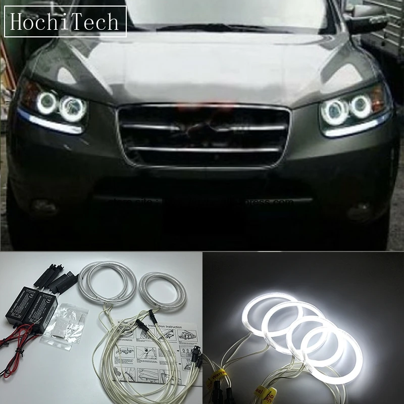 HochiTech для Hyundai Santa Fe santafe 2007 2012 ультра ярсветильник дневной свет DRL CCFL глаза ангела