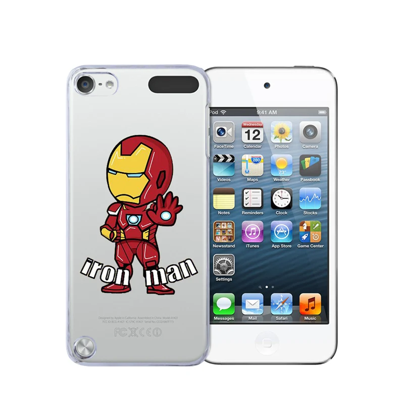 For Apple ipod touch 5 5th phone case back cover Luxury cute coque funda Spiderman Marvel Hero cartoon Captain America Iron Man |